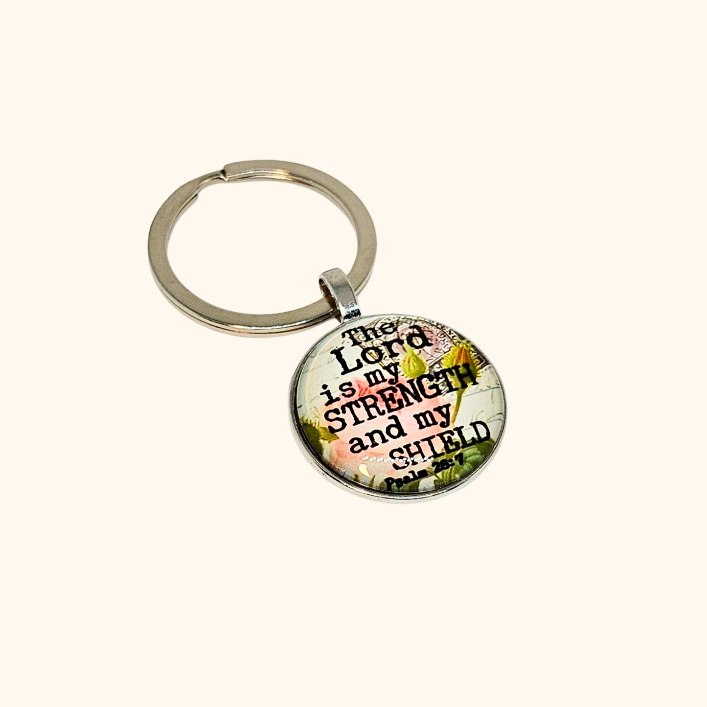 Scripture Keyring – Strength & Shield