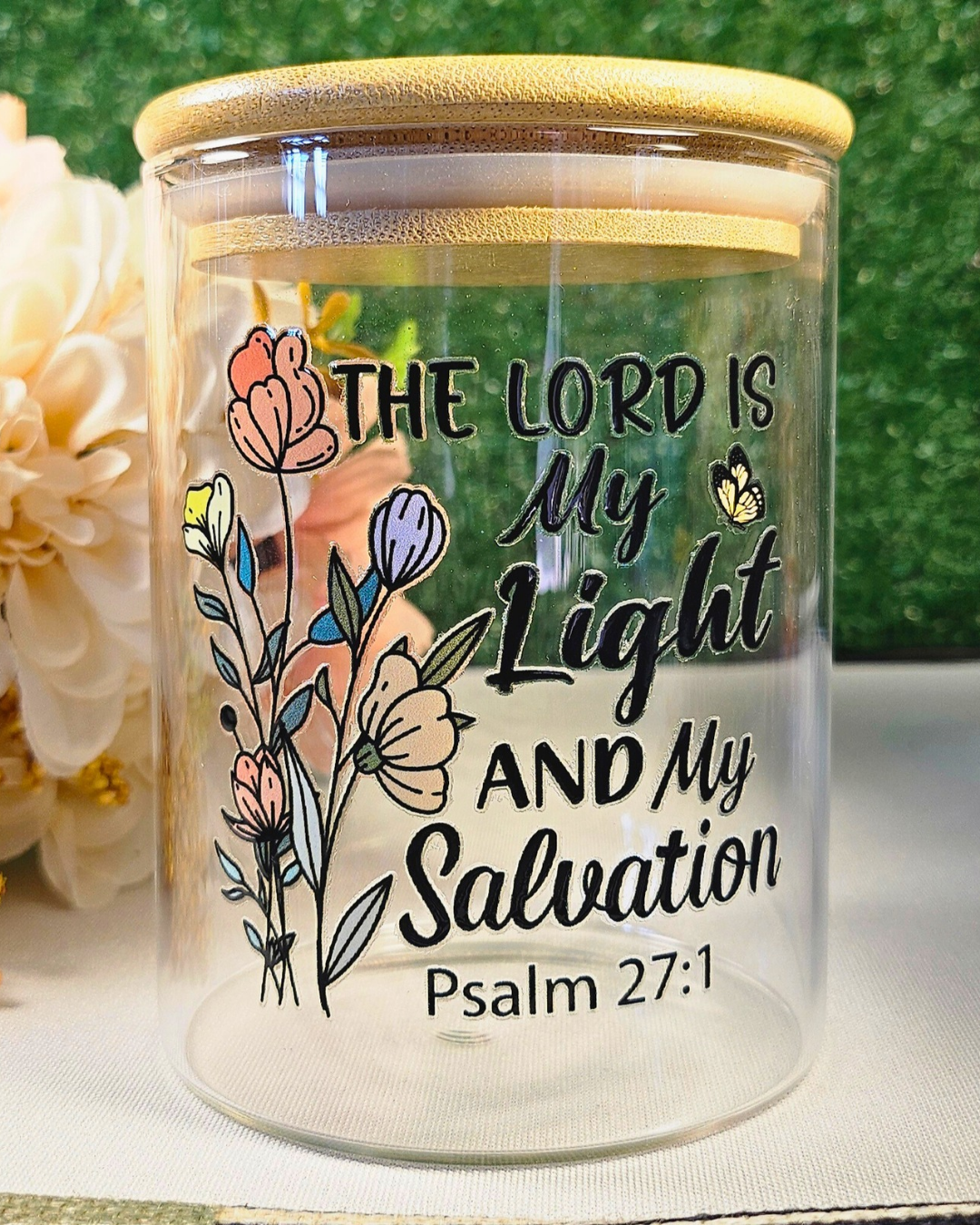 “The Lord Is My Light” Prayer Jar (Round M)