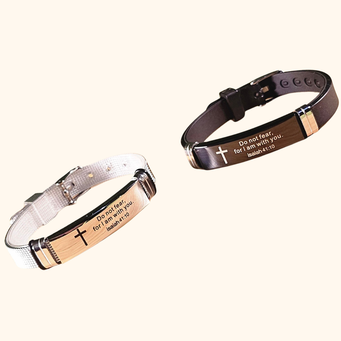 Faith Over Fear Scripture Bracelet (His & Hers Set)