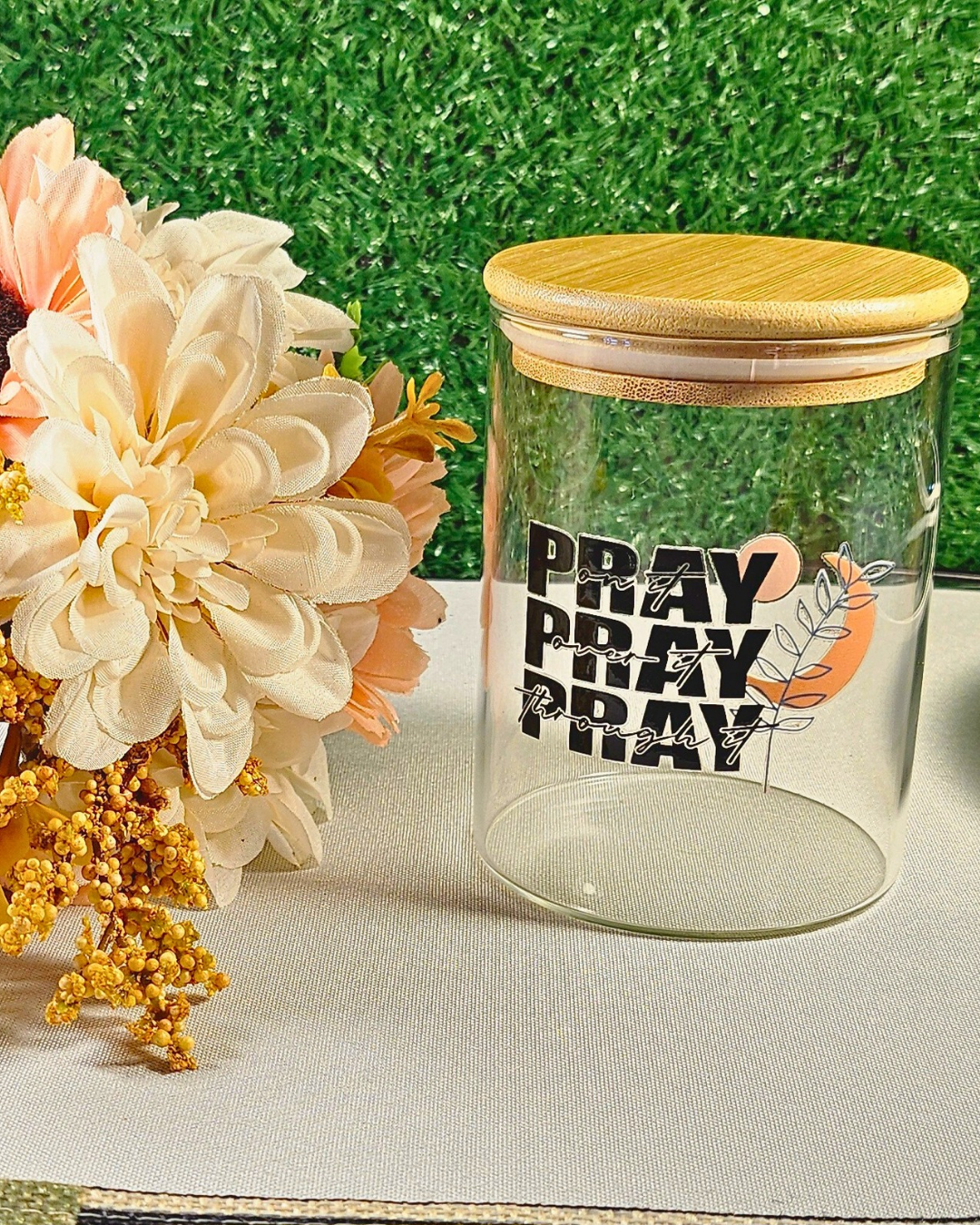 “Pray Pray Pray” Prayer Jar (Round M)