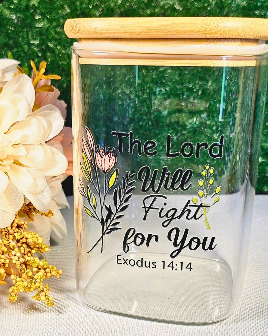 The Lord Will Fight for You” Prayer Jar (Square L)