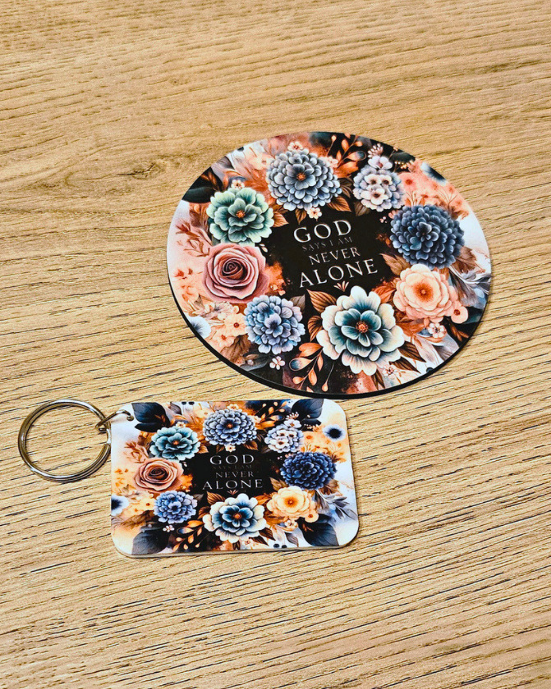 God Says I Am Collection – Coaster & Keyring Set