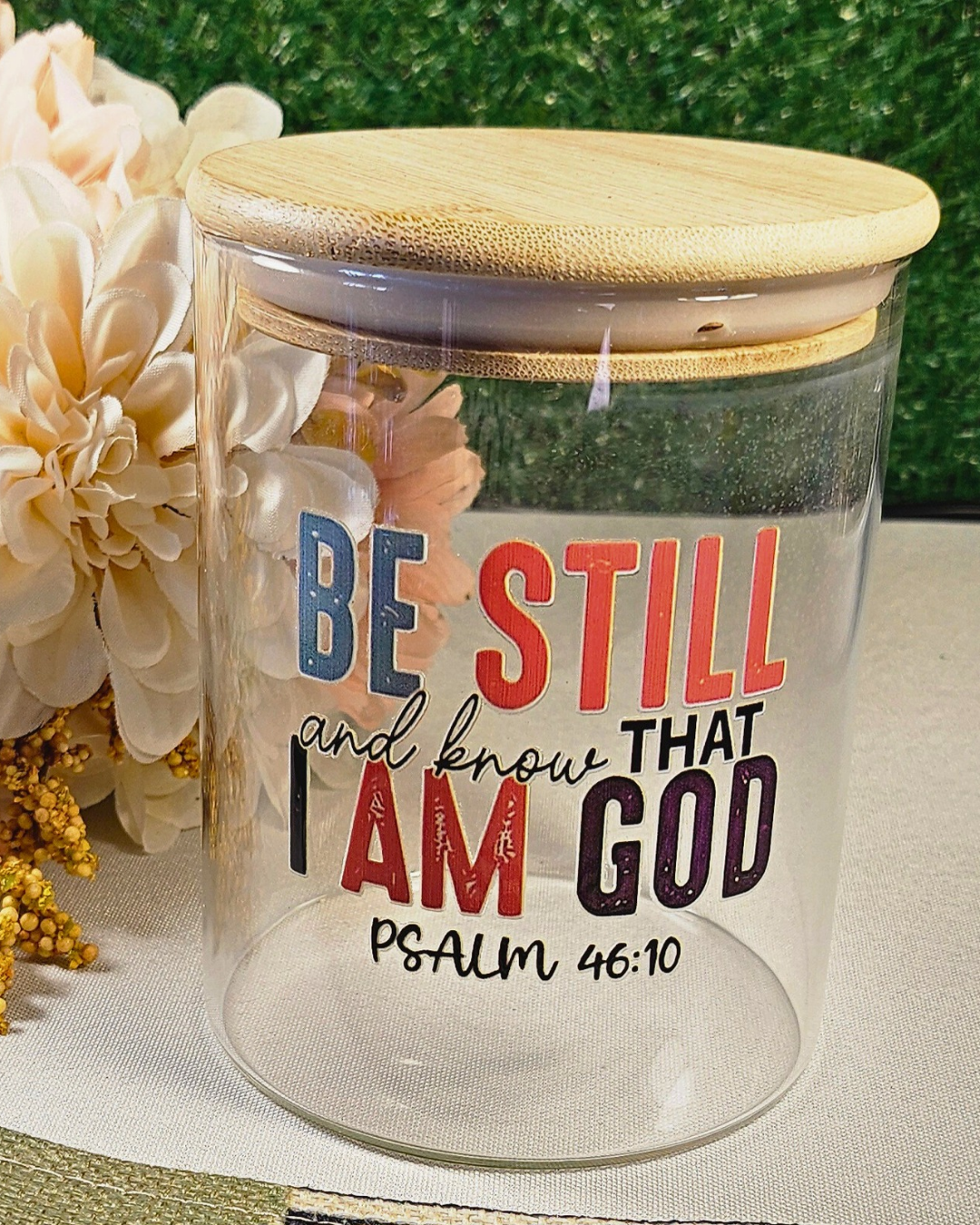 “Be Still” Prayer Jar (Round L)