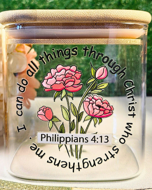 “I Can Do All Things” Prayer Jar (Square M)