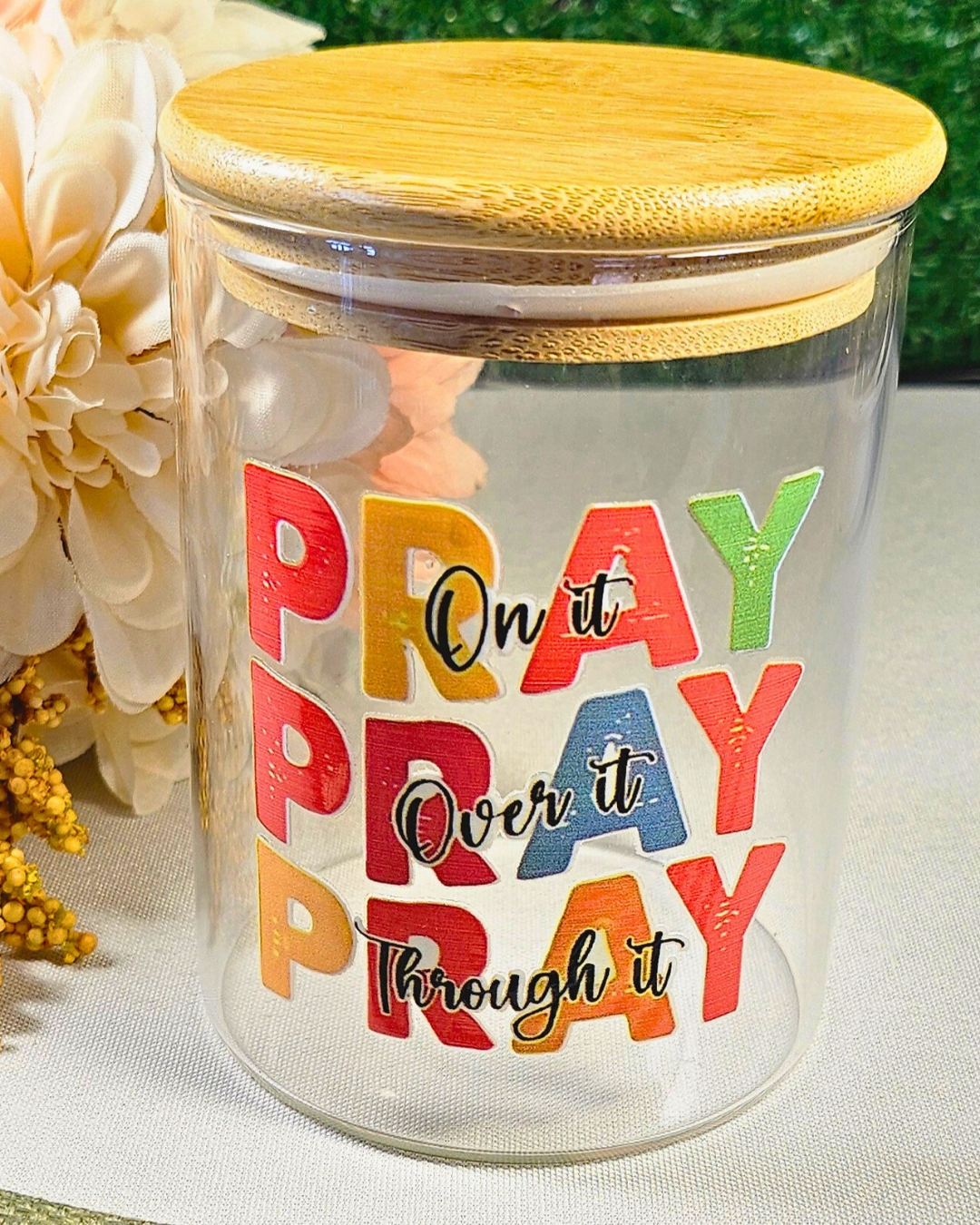 “Pray On It” Prayer Jar (Round M)